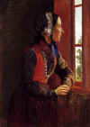 Siegumfeldt, Hermann Carl, ung bondepige der kigger ud af vinduet, 1860.jpg (22442 byte)
